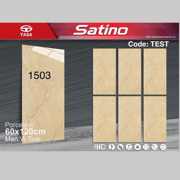 Gạch ốp lát cao cấp bóng kính KT 60x120  Tasa 1503